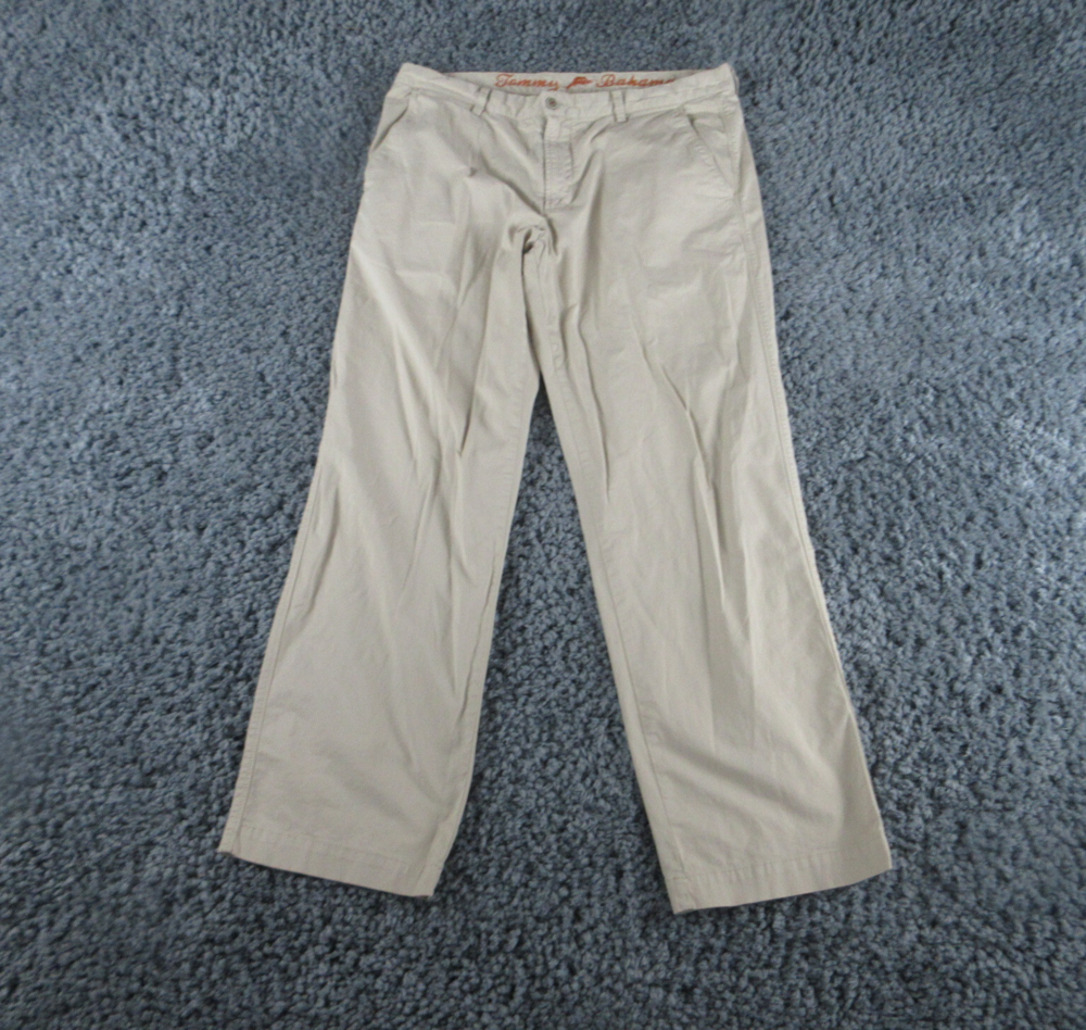Tommy Bahama Pants Mens 36x32 Beige Tan Chino 35x30*